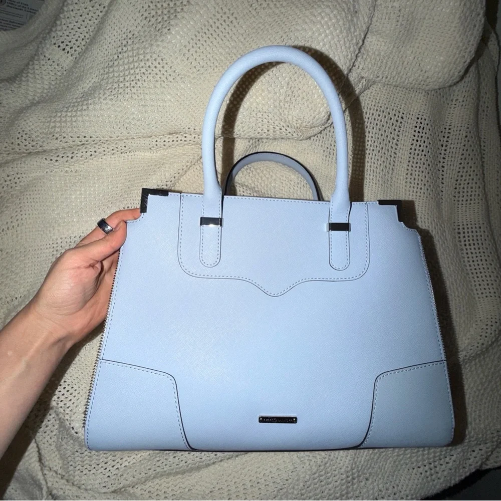Rebecca Minkoff Light Blue Amorous Satchel/Crossbody Medium Bag - Picture 3 of 9